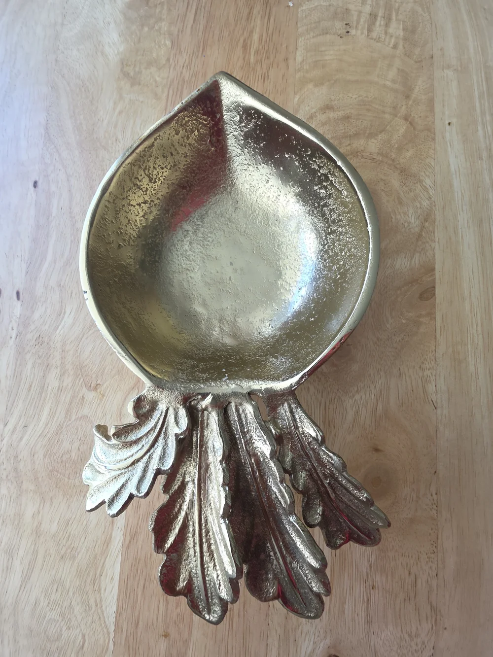 Vintage Style Gold Beetroot Trinket Dish Botanical 5.5